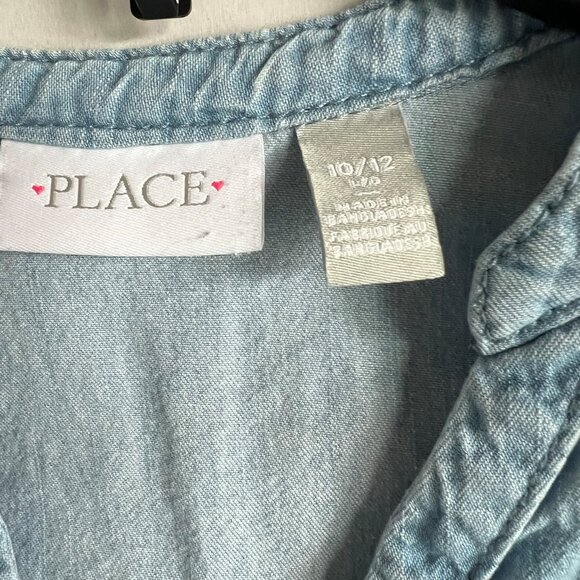 Children's Place Girls Denim Tunic Dress Size L 10/12 30"L - Picture 3 of 5